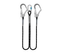 Irudek NEXION 259 - Longe Double de Connexion sans Absorbeur - EN 354 - Corde 12 mm - Crochets 50 mm - Longueurs 1 m / 1,8 m - Élément de Maintien - NFC Ready