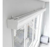 IRUGS Boîte À Rideaux À Double Rails - avec Rail De Rideau Rail De Glissière Rail De Route Boîte De Poulie Double Voie Silencieuse Support, pour Salon, Chambre, Cuisine(A-Wall Mount,240cm/7.8ft)