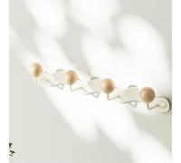 IRUGS Patère Murale, Porte-manteau, Patères En Bois, Crochet Mural, Crochets Pour Manteaux De Porte D'entrée - Manteau, Chapeau, Serviette(White,39cm/13.77in)