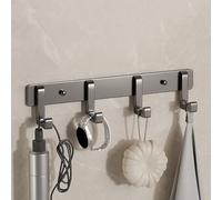 IRUGS Porte-Manteaux Mural, Accroche Serviette en Aluminium, Crochets De Porte Décoratifs, Crochet Mural Blanc Polyvalent pour Entrée Salle De Bain(Gray,36cm/14.1in)