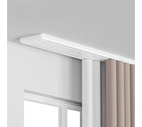 IRUGS Rail De Rideau De Plafond Ultra-Fin en Aluminium, Rail Double pour Rideaux, pour Separation De Piece, Rideaux, Chambre, Balcon,Glissement Fluide, Installation Facile(Blanc,260cm/8.5ft)