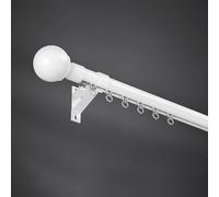 IRUGS Tringle À Rideau Mural Aluminium, 1 Voie À 2voies, Rails À Rideaux Robustes, Glissement Silencieux, pour Séparation De Pièce, Bureau, Salon, Chambre, Balcon(White-A,590cm/19.4ft)