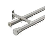 IRUGS Tringle À Rideaux avec Embouts Ronds Système De Rail De Rideau De Murale Rails pour Rideaux Coulissants en Aluminium pour Fenêtres Separation De Piece(Gray-B,590cm/19.4ft)
