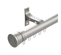IRUGS Tringle À Rideaux avec Embouts Ronds Système De Rail De Rideau De Murale Rails pour Rideaux Coulissants en Aluminium pour Fenêtres Separation De Piece(Gray-A,590cm/19.4ft)