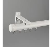 IRUGS Tringle A Rideaux Robustes - Rail De Rideau en Aluminium - Montage Mural Ou Au Plafond - Glissement Silencieux & Fluide - pour Chambre A Coucher Salon Cuisine(White-B,590cm/19.4ft)