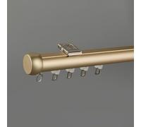 IRUGS Tringle A Rideaux Robustes - Rail De Rideau en Aluminium - Montage Mural Ou Au Plafond - Glissement Silencieux & Fluide - pour Chambre A Coucher Salon Cuisine(Gold-A,590cm/19.4ft)