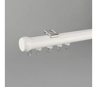 IRUGS Tringle A Rideaux Robustes - Rail De Rideau en Aluminium - Montage Mural Ou Au Plafond - Glissement Silencieux & Fluide - pour Chambre A Coucher Salon Cuisine(White-A,590cm/19.4ft)