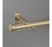 IRUGS Tringle A Rideaux Robustes - Rail De Rideau en Aluminium - Montage Mural Ou Au Plafond - Glissement Silencieux & Fluide - pour Chambre A Coucher Salon Cuisine(Gold-B,590cm/19.4ft)