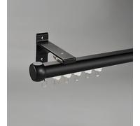 IRUGS Tringle A Rideaux Robustes - Rail De Rideau en Aluminium - Montage Mural Ou Au Plafond - Glissement Silencieux & Fluide - pour Chambre A Coucher Salon Cuisine(Black-B,590cm/19.4ft)