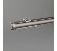 IRUGS Tringle A Rideaux Robustes - Rail De Rideau en Aluminium - Montage Mural Ou Au Plafond - Glissement Silencieux & Fluide - pour Chambre A Coucher Salon Cuisine(Gray-A,590cm/19.4ft)