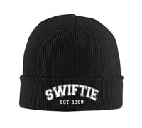 IRUHHGU 1pc EST 1989 Bonnet Chapeaux Texte Bonnets Kpop Élastique Thermique Hommes Femmes Casquettes Automne Hiver Imprimé Drôle Bonnet Chapeaux Cadeau