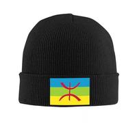 IRUHHGU Berbère Kabyle Berbères Drapeau Amazigh Chapeau Automne Hiver Bonnet Hommes Femmes Bonnet