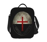 IRUHHGU Custom Knights Templars Cross Sacs à Lunch isolés pour Les Femmes Crusader Resuable Cooler Thermal Food Lunch Box Enfants Enfants