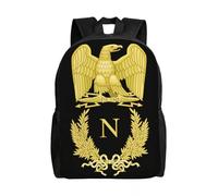 IRUHHGU Emblème Personnalisé De Napoléon Bonaparte Sac À Dos De Voyage École Ordinateur Portable Sac À Dos France Français Eagle Collège Étudiant Sacs À Dos