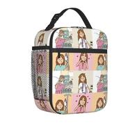 IRUHHGU Enfermera en Apuros Collage Sacs À Lunch Isolés Portable Lunch Container Glacière Sac Boîte À Lunch Tote Collège Pique-Fille Garçon