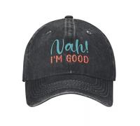 IRUHHGU Femmes Hommes Non Je suis Bon Imprimé Casquette De Baseball Réglable Golf Tennis Chapeau Casquette De Baseball Snapback