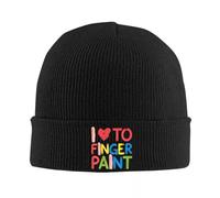 IRUHHGU J’Aime Peindre au Doigt Je suis Peinture 2025 Chapeaux tricotés Cadeaux Idée de qualité Hommes Femmes Chapeaux