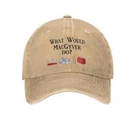 IRUHHGU MacGyver École Ingéniosité Casquette De Baseball Rétro en Détresse Lavé Couteau Militaire Trombone Bande Casquette De Soleil Unisexe en Plein Air Été Cadeau Chapeau