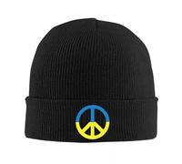 IRUHHGU Personnalisé Ukraine Symbole De Paix Skullies Bonnets Caps pour Hommes Unisexe en Plein Air Hiver Chaud Tricot Chapeau Adulte Ukrainien Bonnet Chapeaux