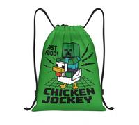 IRUHHGU Poulet Jockey Restauration rapide Sacs à cordon Sac à dos de football Sac à dos de gymnastique Sac à dos pour s’entraîner
