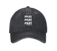 IRUHHGU Unisexe Pray on It Pray Over It Pray Through It Casquette de Baseball imprimée Casquette de Golf réglable Casquette de Tennis de Baseball Snapback