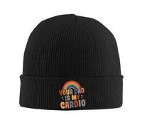 IRUHHGU Votre père est Mon Cardio Bonnet Chapeaux drôle dire Sarcastique Casquettes Adulte Unisexe Hippie crânes Bonnets Automne élastique Bonnet Chapeau