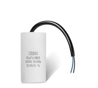 Iruihoo CBB60 450v 60uf 50/60HZ Condensateur de démarrage,Capacitor, Condensateur antiparasite, microfarad Condensateur de démarrage moteur avec fil