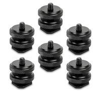 Iruihoo Lot de 6 adaptateurs de sabot de flash pour appareil photo 1/4" - Adaptateur de filetage pour griffe de flash, microphones et enregistreurs audio
