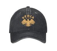 IRURYSHH Aigle de Syrie 2025 Symbole National Casquettes de Baseball Hommes Femmes en Détresse Denim Snapback Cap Logo Graphique Cadeau Casquettes Chapeau