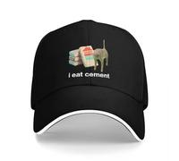 IRURYSHH Je Mange du Ciment maudit Chat Chapeau Chapeau de Golf Casquette pour Femmes Casquette de Baseball Hommes