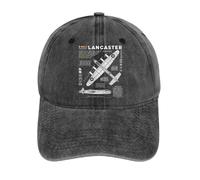 IRURYSHH Schéma Technique de l’Avion Lancaster MK.I dans Un Design sur Le thème de l’armée - Casquette de Baseball lavée