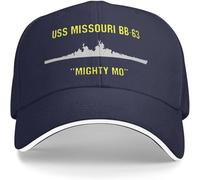 IRURYSHH USS Missouri Bb-63 Casquette de Baseball Classique Papa Chapeau Sandwich Cap Casquettes Unies pour Hommes Femmes