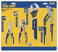 IRWIN 2078705 Lot de 4 pinces et clés à étau Bleu