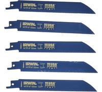 IRWIN 5x Bi-Metal 150mm 14TPI Saw Blades for Sabre Saws Cutting Metal (Lames de scie bi-métal pour scie sabre coupant le métal)