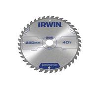 Irwin Construction Lames de scie circulaire 250 x 30 x 3 mm 40 dents