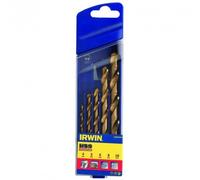Irwin Drill Bits Titanium Metal Set of 5 4.0, 5.0, 6.0, 8.0, 10.0 mm