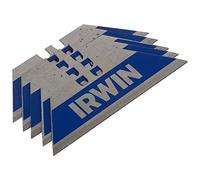 IRWIN IW10504240 Jeu de 5 Lames de Couteau bi-métal, Argent/Bleu