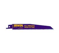IRWIN Lot de 5 lames de scie sabre - Pour bois clouté - 956R - 6TPI - 225 mm