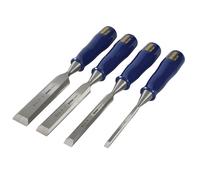 Irwin Marples M444 Bord Biseauté Burin Bleu Puce Poignée Set, 4 Pièce MAR444S4