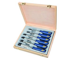 Irwin Marples M444 Ciseau à bois biseauté Bleu Lot de 6 (Import Grande Bretagne)
