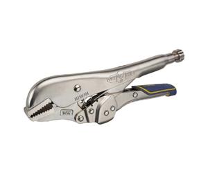 Irwin T01T Vise-Grip Pince-Etau avec Mâchoire Droite, Argent/Bleu/Jaune, 250 mm