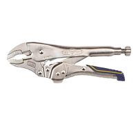 Irwin T05T Vise-Grip Pince-Etau avec Mâchoire Courbe/Coupe-Câble, Argent/Bleu/Jaune, 250 mm