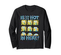 is It Hot in Here? Melting Spongebob Grid Funny Cartoon Manche Longue