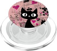 is It Skills Or Luck Pink Lets Play Some Cards Chat Noir PopSockets PopGrip pour MagSafe