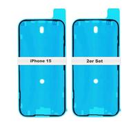 IS-TECK Lot de 2 autocollants de rechange pour iPhone 15 - Pour écran et boîtier - Film d'étanchéité LCD