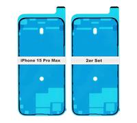 IS-TECK Lot de 2 autocollants de rechange pour iPhone 15 Pro Max pour écran et boîtier de cadre Joint Autocollant LCD étanche