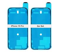 IS-TECK Lot de 2 autocollants de rechange pour iPhone 15 Pro - Pour écran et boîtier - Film d'étanchéité LCD