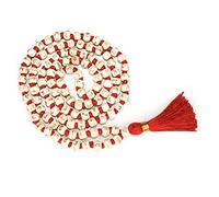 IS4A Basilic sacré Tulsi de 8 mm | lièvre Rama Hare Krishna | Mala Japa | Mala Japa Hindou | Bouddhiste tibétain | Tulasi 108 + 1 collier de perles, Bois