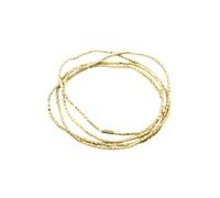 IS4A Tulsi Lot de 3 perles de cou longues en bois de basilic Krishna 2 mm pour le corps et l'âme de tous les Karma et pensées impures, Bois, Non connu