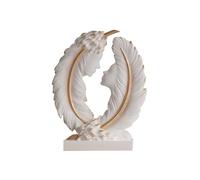 iS8mE2bR Décor de Bureau Sculpture décorative créative en Plumes for Salon ou Chambre à Coucher, Ornements d'art Abstrait